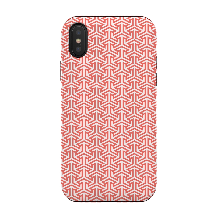 iPhone Xs / X StrongFit Living Coral Pattern III by Art Design Works