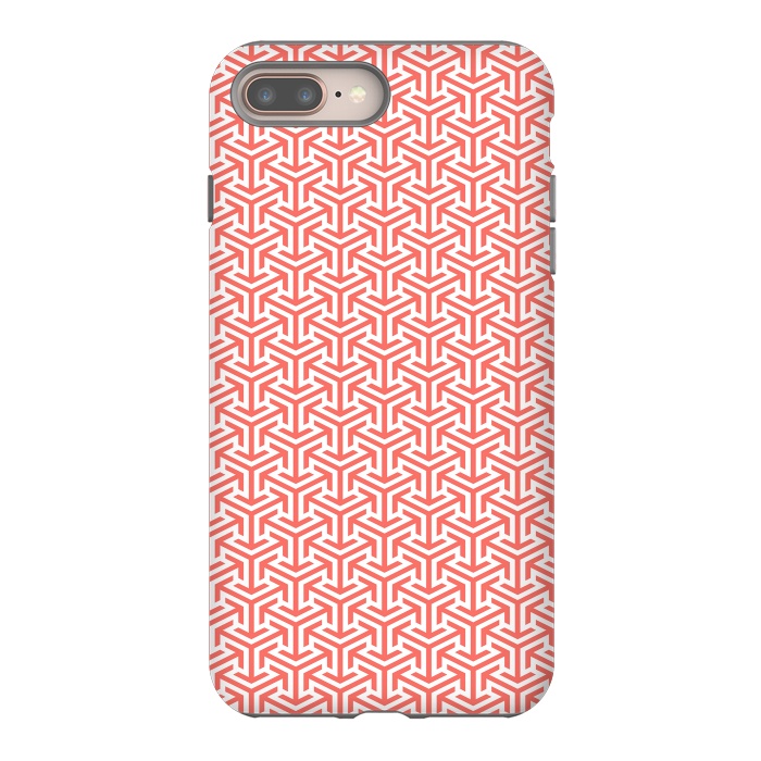 iPhone 7 plus StrongFit Living Coral Pattern IV by Art Design Works