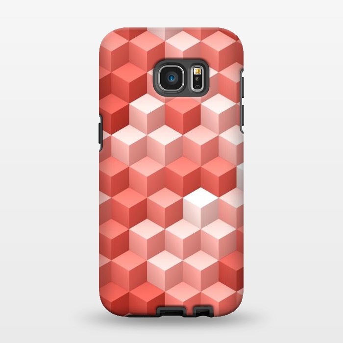 Galaxy S7 EDGE StrongFit Living Coral Pattern V by Art Design Works