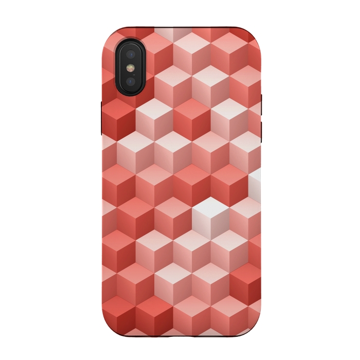 iPhone Xs / X StrongFit Living Coral Pattern V by Art Design Works