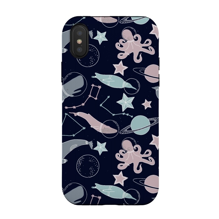 iPhone Xs / X StrongFit Ocean animals in space by  Utart