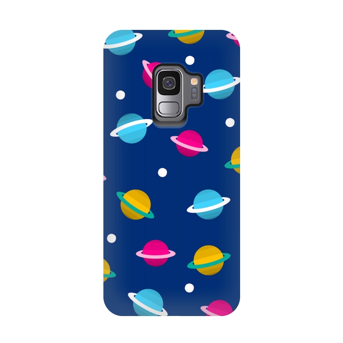 Galaxy S9 StrongFit blue space design by MALLIKA