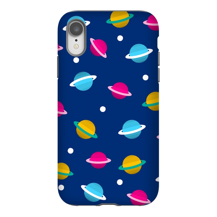 iPhone Xr StrongFit blue space design by MALLIKA
