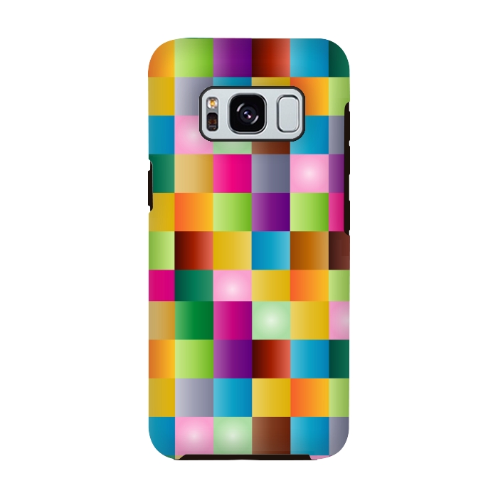 Galaxy S8 StrongFit multi colour squares by MALLIKA
