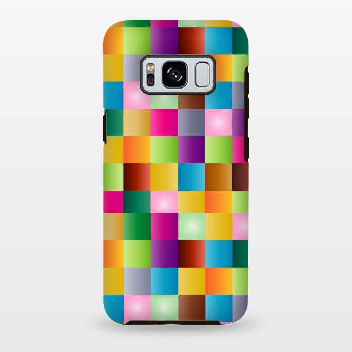 Galaxy S8 plus StrongFit multi colour squares by MALLIKA