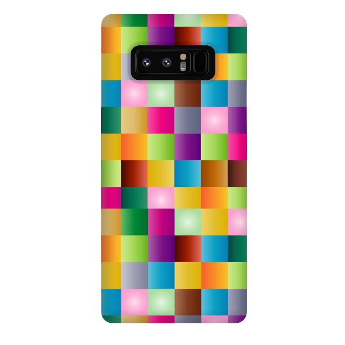 Galaxy Note 8 StrongFit multi colour squares by MALLIKA
