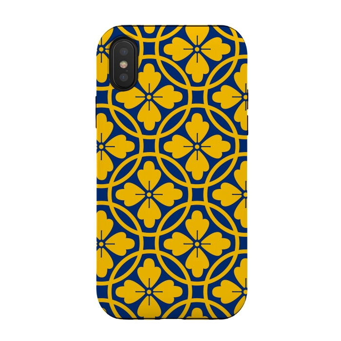 iPhone Xs / X StrongFit yellow blue cards by MALLIKA