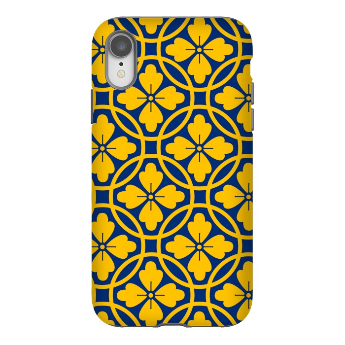 iPhone Xr StrongFit yellow blue cards by MALLIKA