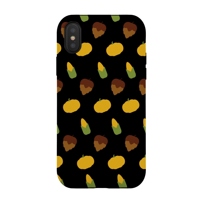 iPhone Xs / X StrongFit corn pumpkin pattern by MALLIKA