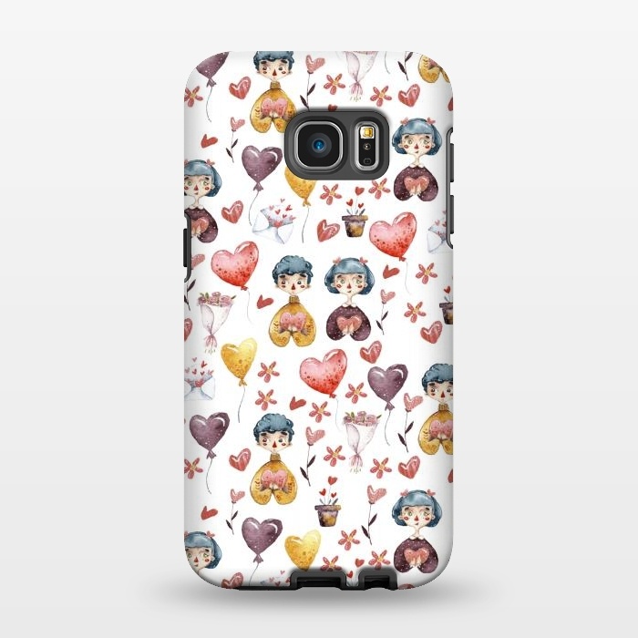 Galaxy S7 EDGE StrongFit Happy Valentines Day by  Utart