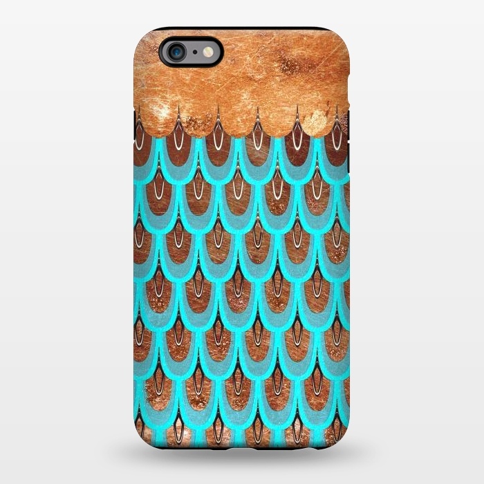 iPhone 6/6s plus StrongFit Copper and Teal Mermaid Scales by  Utart