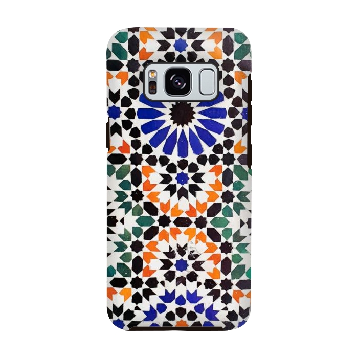 Galaxy S8 StrongFit Colorful tiles geometric pattern by Oana 