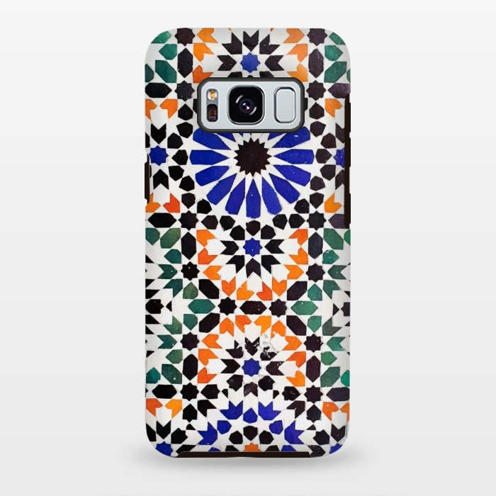 Galaxy S8 plus StrongFit Colorful tiles geometric pattern by Oana 