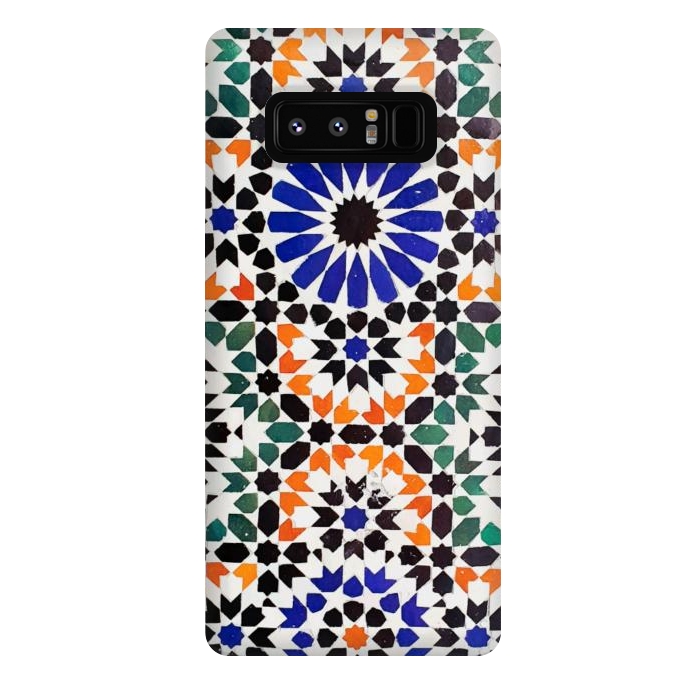 Galaxy Note 8 StrongFit Colorful tiles geometric pattern by Oana 