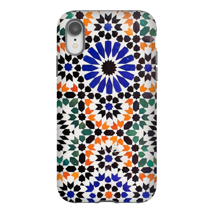 iPhone Xr StrongFit Colorful tiles geometric pattern by Oana 
