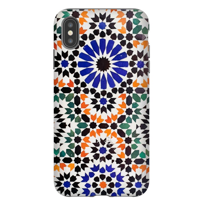 iPhone Xs Max StrongFit Colorful tiles geometric pattern by Oana 
