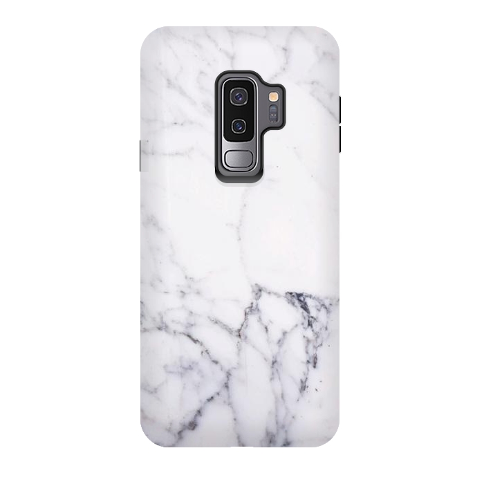 Galaxy S9 plus StrongFit Elegant white marble by Oana 