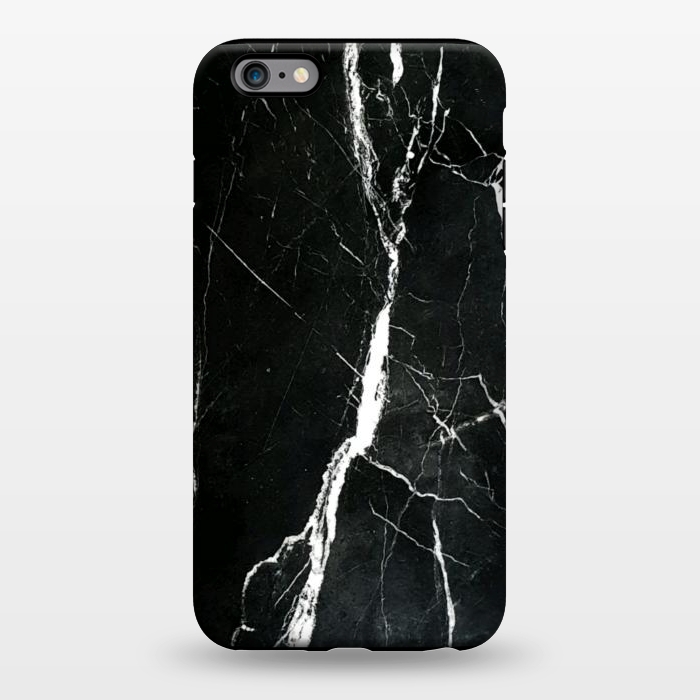 iPhone 6/6s plus StrongFit Elegant black marble with white cracks by Oana 