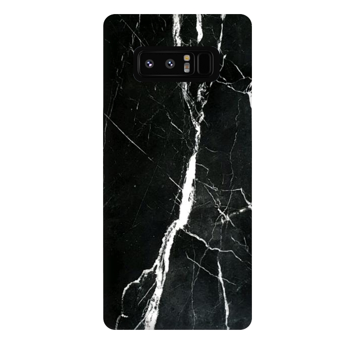 Galaxy Note 8 StrongFit Elegant black marble with white cracks by Oana 
