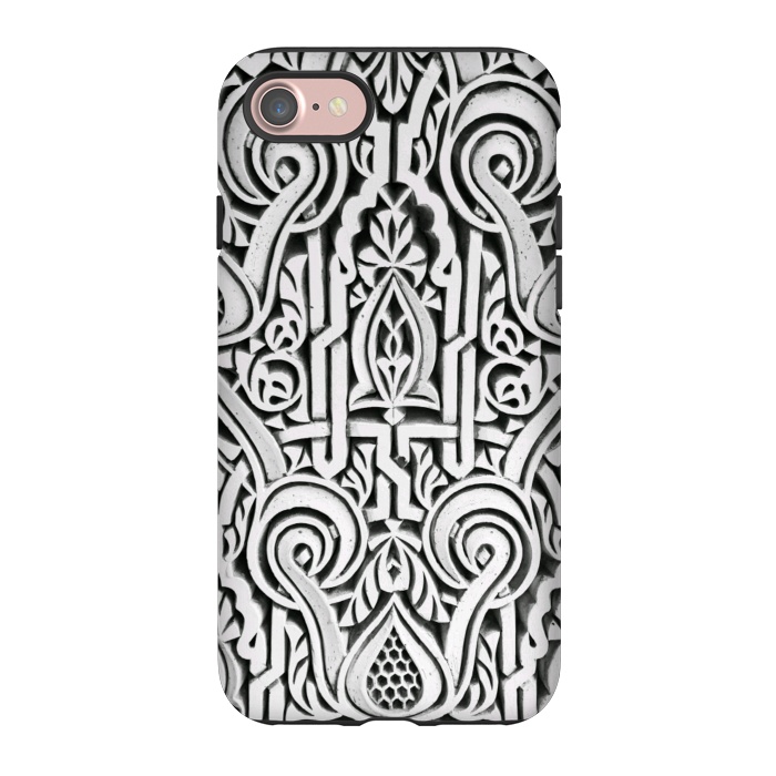 iPhone 7 StrongFit Intricate architectural botanical ornaments black and white by Oana 