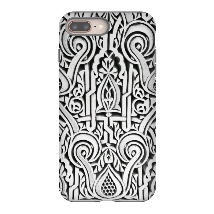 iPhone 7 plus StrongFit Intricate architectural botanical ornaments black and white by Oana 