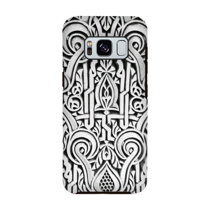 Galaxy S8 StrongFit Intricate architectural botanical ornaments black and white by Oana 