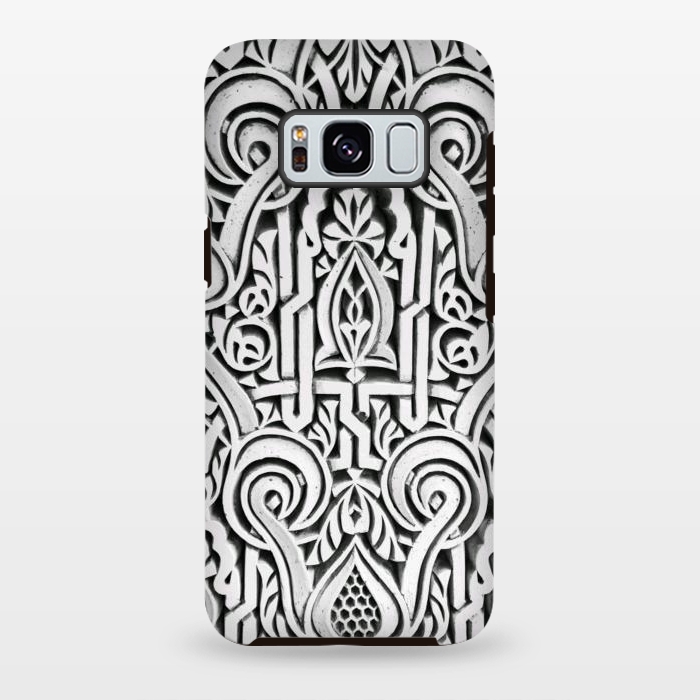 Galaxy S8 plus StrongFit Intricate architectural botanical ornaments black and white by Oana 