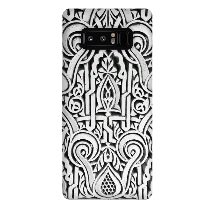 Galaxy Note 8 StrongFit Intricate architectural botanical ornaments black and white by Oana 