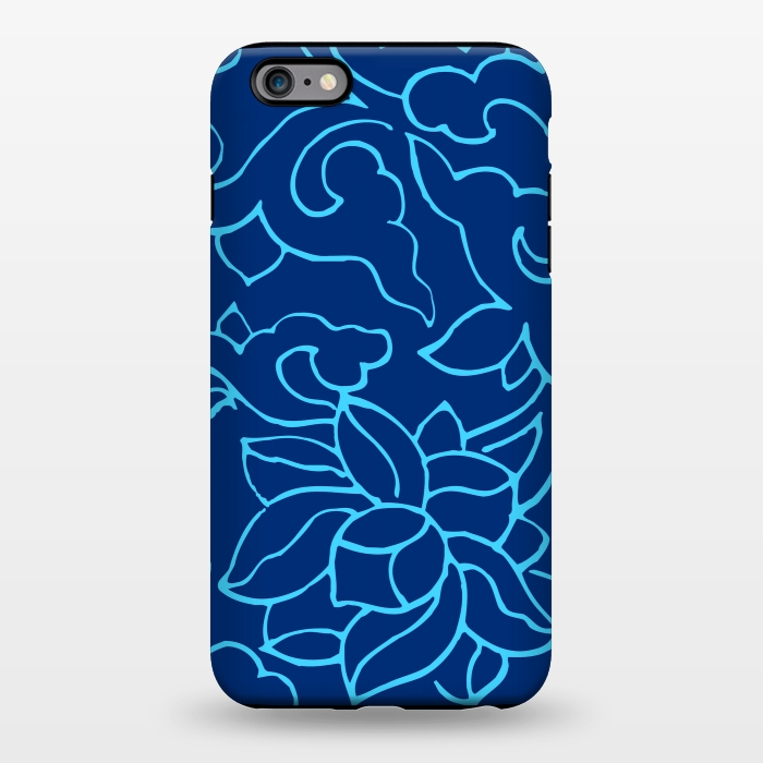 iPhone 6/6s plus StrongFit BLUE FLORAL PATTERN 3 by MALLIKA