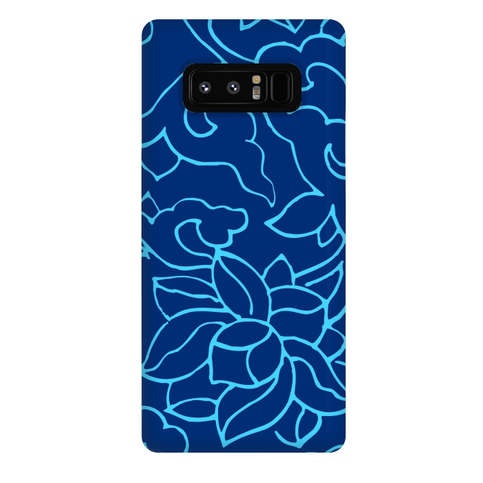 Galaxy Note 8 StrongFit BLUE FLORAL PATTERN 3 by MALLIKA