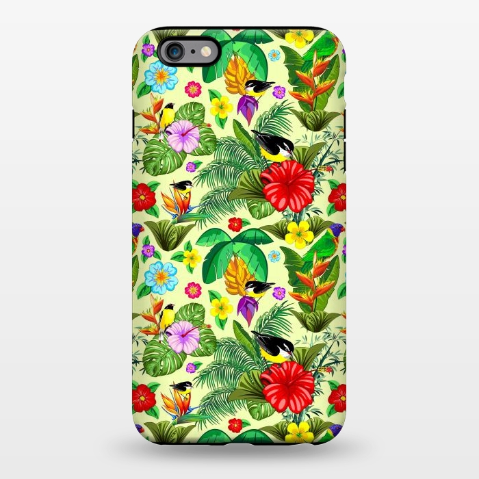 iPhone 6/6s plus StrongFit Birds and Nature Floral Exotic Seamless Pattern by BluedarkArt