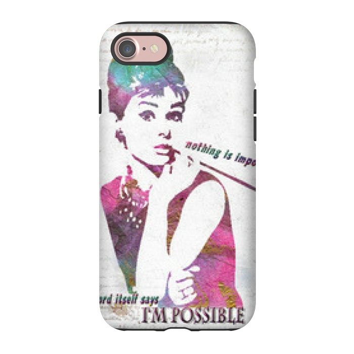 iPhone 7 StrongFit Nothing is impossible-Audrey by Amira EL-Fohail