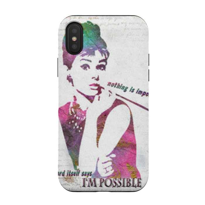 iPhone Xs / X StrongFit Nothing is impossible-Audrey by Amira EL-Fohail