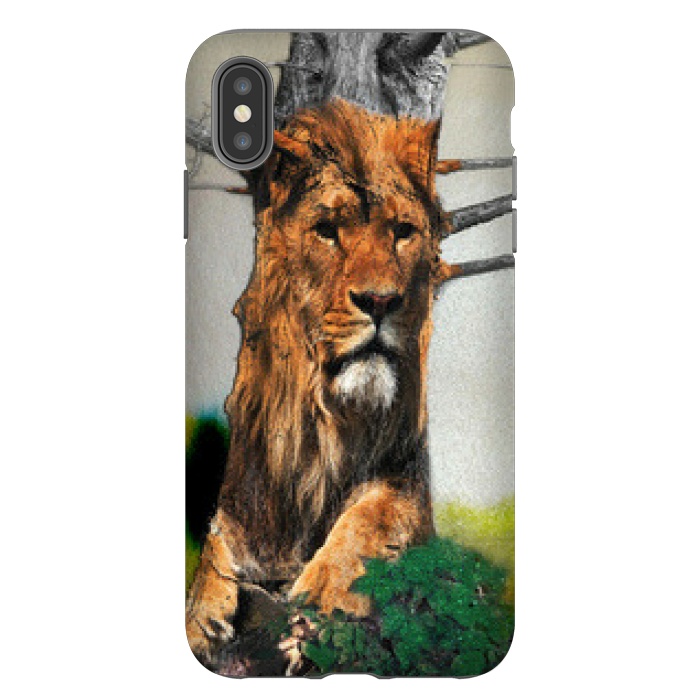 iPhone Xs Max StrongFit Lion Tree by Amira EL-Fohail