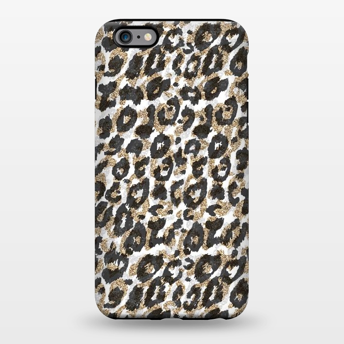 iPhone 6/6s plus StrongFit Elegant gold leopard animal print pattern by InovArts