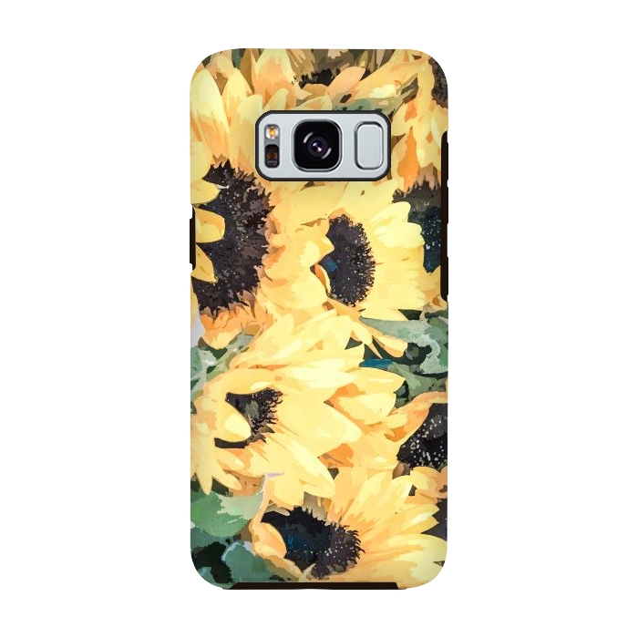 Galaxy S8 StrongFit Yellow Sunflower by Creativeaxle