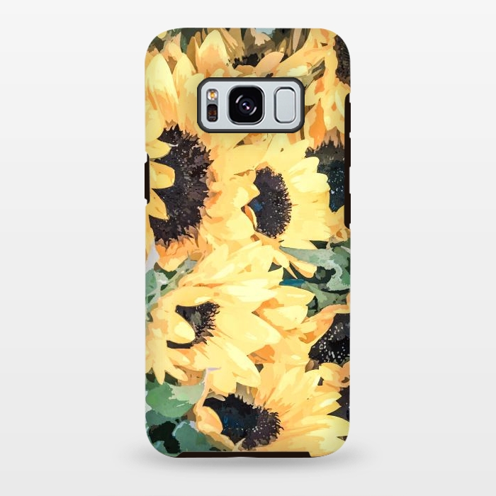 Galaxy S8 plus StrongFit Yellow Sunflower by Creativeaxle