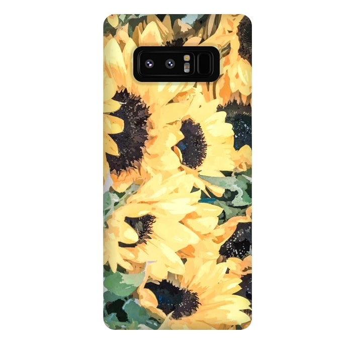 Galaxy Note 8 StrongFit Yellow Sunflower by Creativeaxle