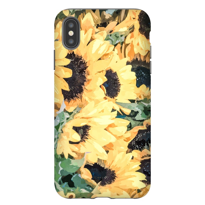 iPhone Xs Max StrongFit Yellow Sunflower by Creativeaxle