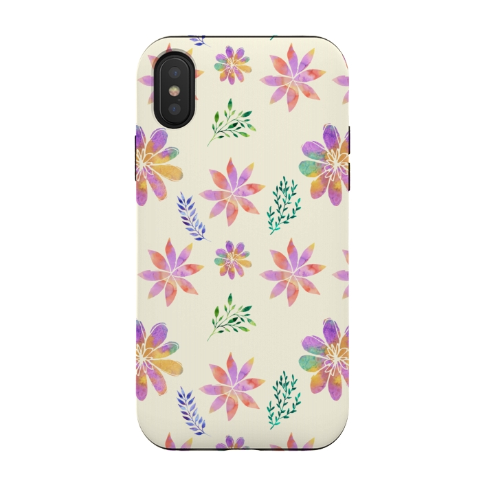 iPhone Xs / X StrongFit Happiest Flowers by Creativeaxle