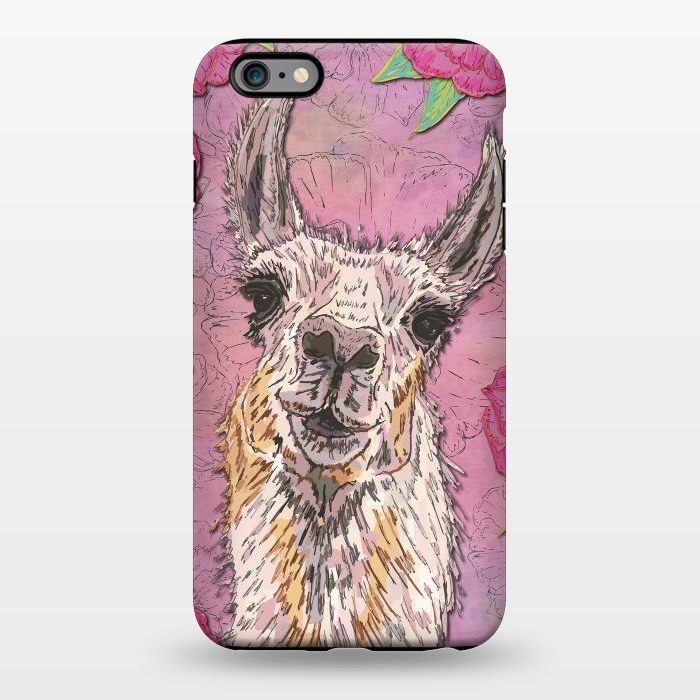 iPhone 6/6s plus StrongFit Perfectly Pink Llama by Lotti Brown