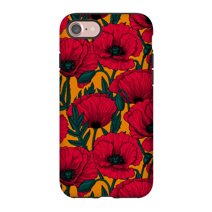 iPhone 7 StrongFit Red poppy garden by Katerina Kirilova