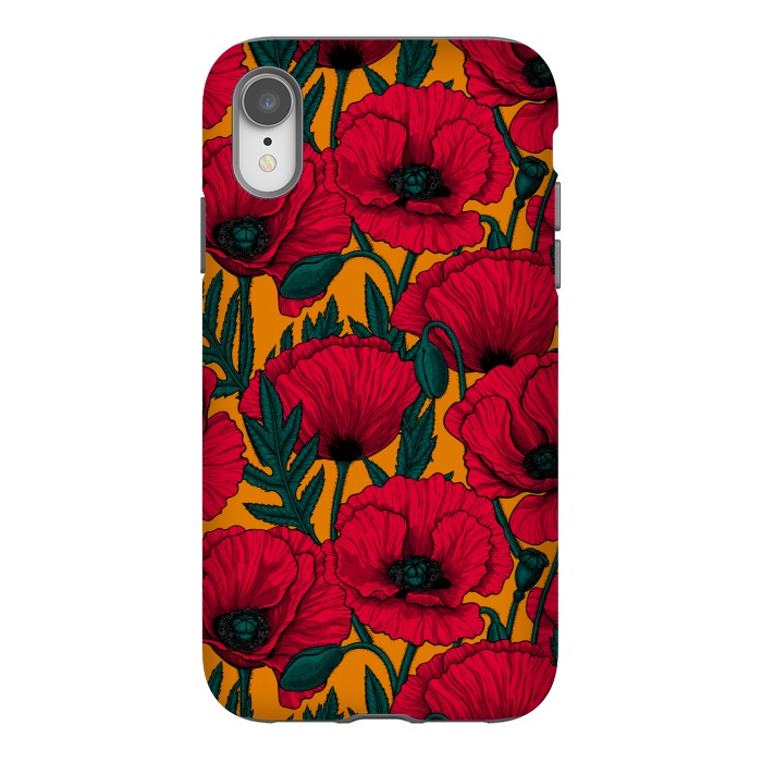 iPhone Xr StrongFit Red poppy garden by Katerina Kirilova