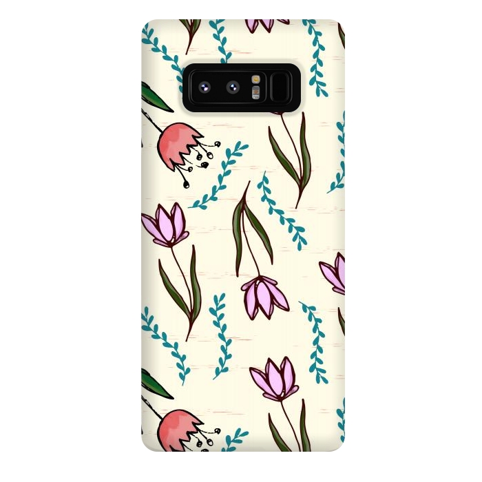 Galaxy Note 8 StrongFit Scattered Garden by Creativeaxle