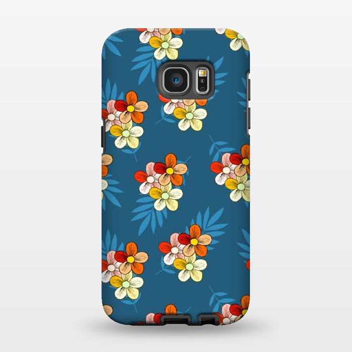 Galaxy S7 EDGE StrongFit Summer Wind Floral Pattern by Creativeaxle