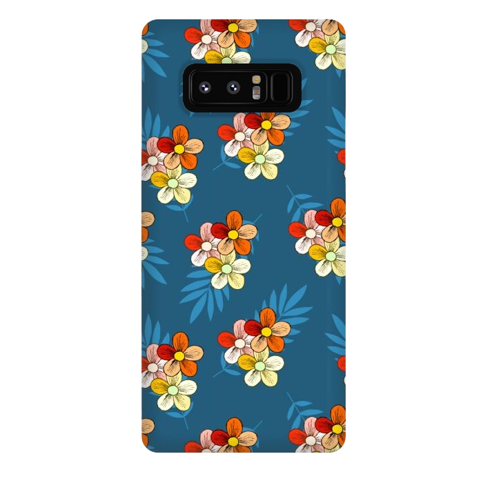 Galaxy Note 8 StrongFit Summer Wind Floral Pattern by Creativeaxle