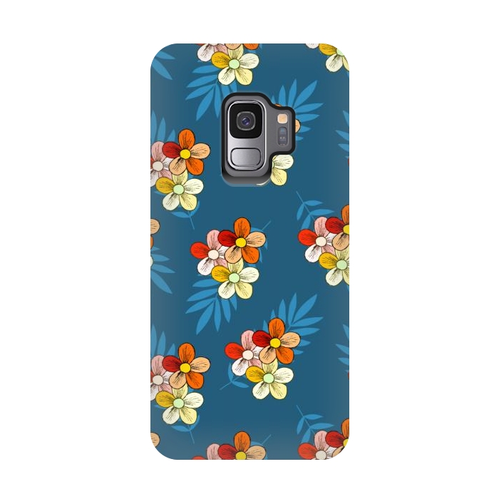 Galaxy S9 StrongFit Summer Wind Floral Pattern by Creativeaxle