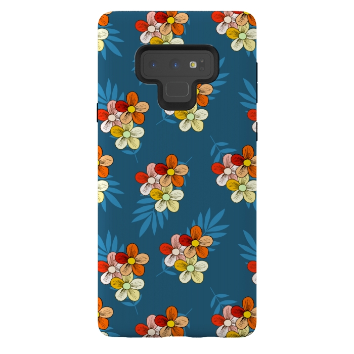 Galaxy Note 9 StrongFit Summer Wind Floral Pattern by Creativeaxle