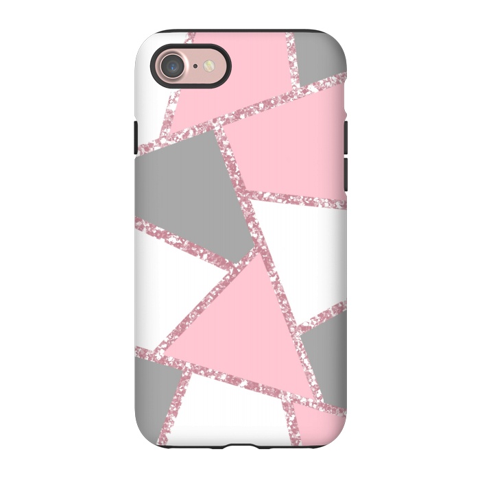 iPhone 7 StrongFit Geometric pink glitters by Jms