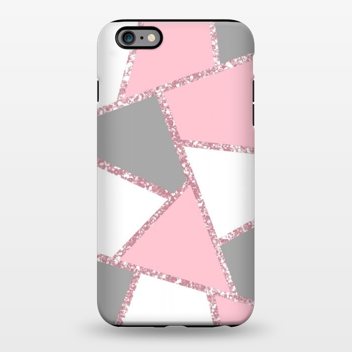 iPhone 6/6s plus StrongFit Geometric pink glitters by Jms